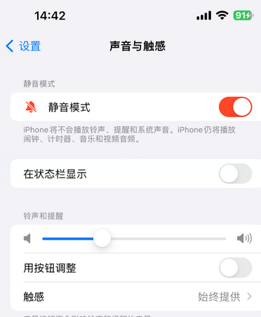 金江镇苹果15Pro维修网点分享iPhone15Pro系列机型中隐藏静音图标 