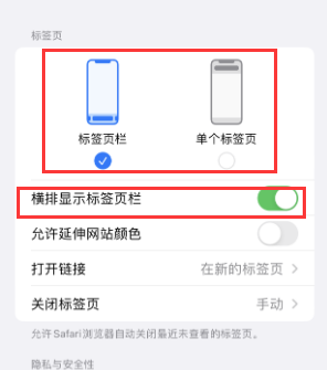 金江镇iPhone授权维修分享Safari浏览器如何切换标签栏位置 